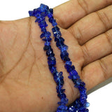 2 Strings Assorted Sizes Glass Uncut Chips Beads