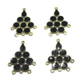5 Pairs Black Earring Components 37mm