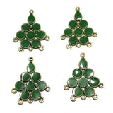 5 Pairs Green Earring Components 37mm