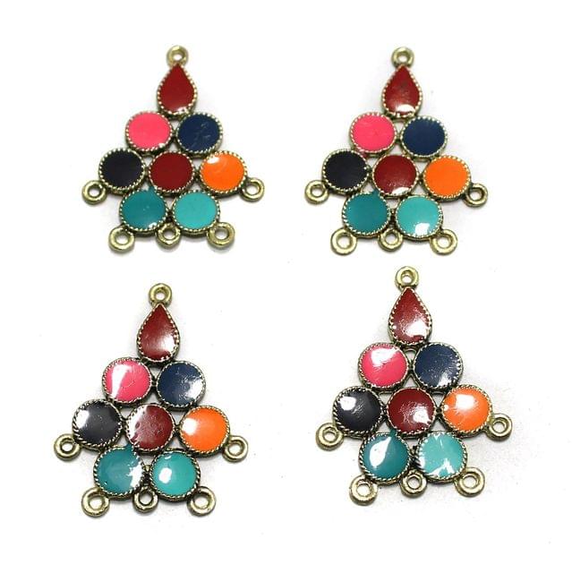 5 Pairs Multi Color Earring Components 37mm