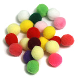 100 Pcs, 13mm Multi Color Pom Pom Round Beads
