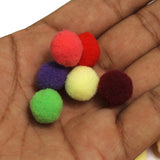100 Pcs, 13mm Multi Color Pom Pom Round Beads