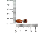 100 Pcs,12x7mm Brown Oval Wooden Beads