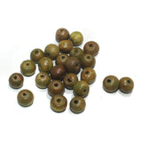 100 Pcs Round Vintage Wooden Beads, Size 12mm