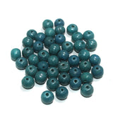 100 Pcs Round Vintage Wooden Beads, Size 10mm