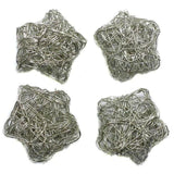 5 Wire Mesh Star Beads Silver Finish 25mm