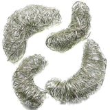 10 Wire Mesh Moon Beads Silver Finish 50x18mm