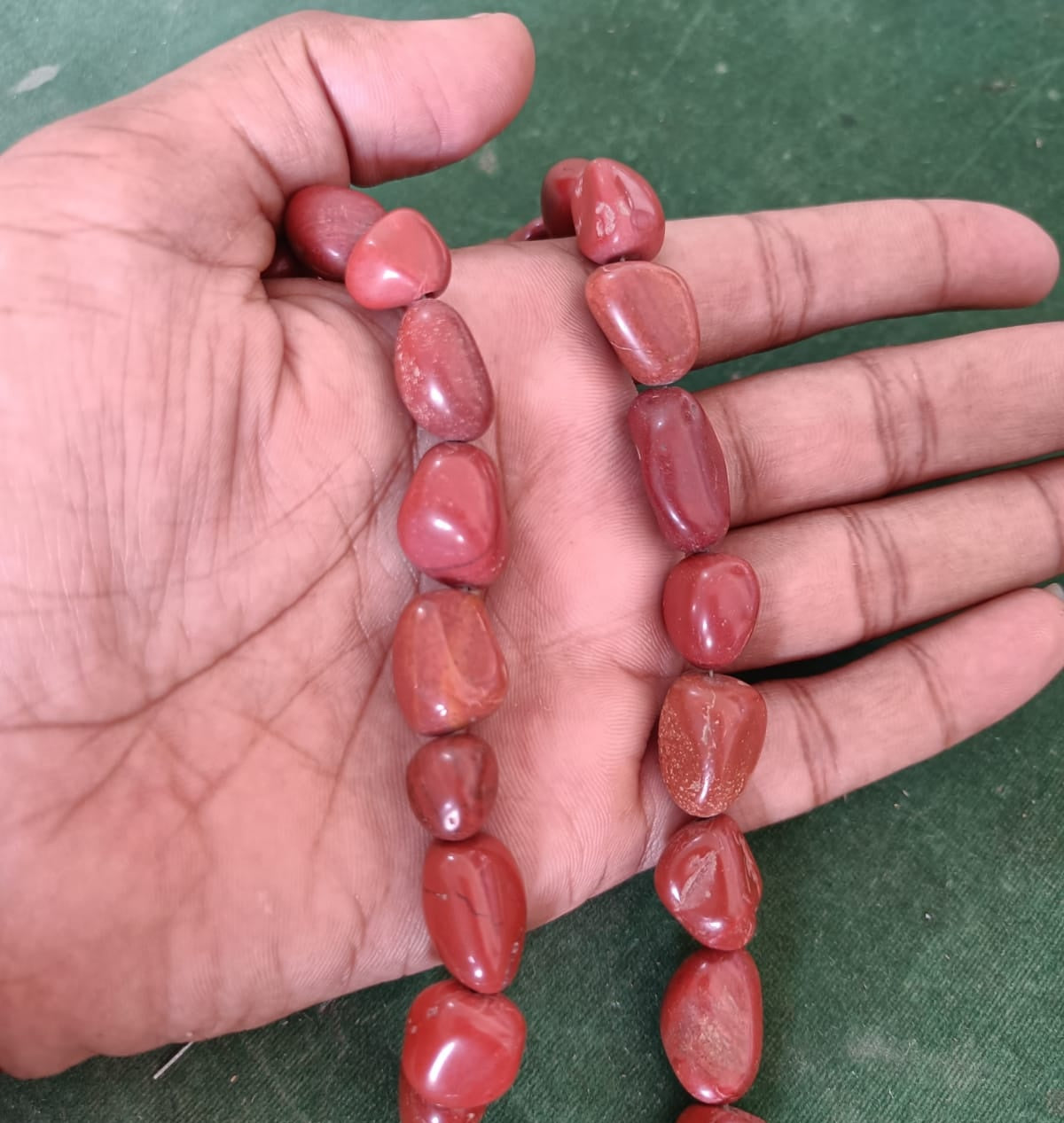 Tumble Red Jasper Stone Beads 19-13 mm