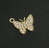 15x13mm Butterfly Ad Stone Charms