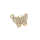 15x13mm Butterfly Ad Stone Charms