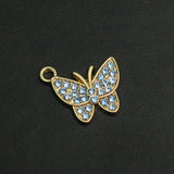 15x13mm Butterfly Ad Stone Charms