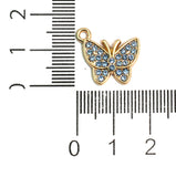 15x13mm Butterfly Ad Stone Charms