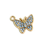 15x13mm Butterfly Ad Stone Charms