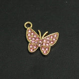 15x13mm Butterfly Ad Stone Charms