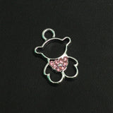 15x13mm Teddy AD Stone Charms