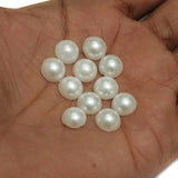 White Half Pearl Acrylic Beads