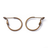 Brass Earring Hoop Antique Bronze, 20x1.5mm