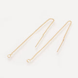 Brass Nickel Free Real 18K Gold Plated Earring Stud 85x1mm