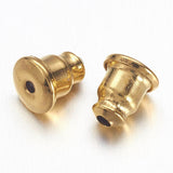 Brass Golden Bullet Earring Backs 5mm