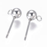 304 Stainless Steel Ear Stud Components 16x5mm