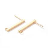 304 Stainless Steel Micro Plated Gold Earring Stud 20x2mm