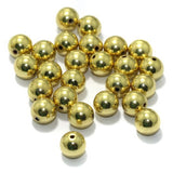100 Pcs, 10mm Acrylic CCB Round Beads Golden