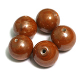 10 Pcs, 20mm Copper Ceramic Round Beads