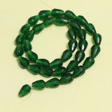 12x8mm Glass Faceted Crystal Drop Beads