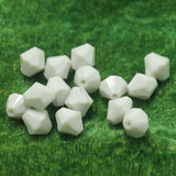 100 Gm Acrylic Bicone Beads White 10 mm