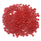 100 Gms Acrylic Donut Beads Red 4mm