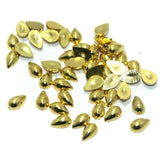50 Gm. Silk Thread Jewellery Making & Decorating Golden Acrylic Chatons Drop 8x4 mm