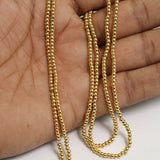 1 String, 2mm Acrylic Golden Japanese Pearls Beads