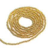 1 String, 2mm Acrylic Golden Japanese Pearls Beads