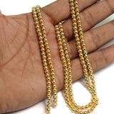 1 String, 3mm Acrylic Golden Japanese Pearls Beads