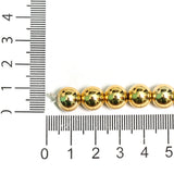 1 String, 10mm Acrylic Golden Japanese Pearls Beads