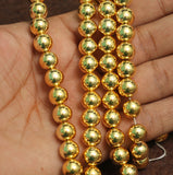 1 String, 10mm Acrylic Golden Japanese Pearls Beads