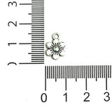 10mm Flower German Silver Charms