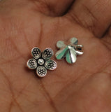 11mm Flower German Silver Charms