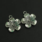 19mm Flower German Silver Charms