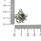 19mm Flower German Silver Charms