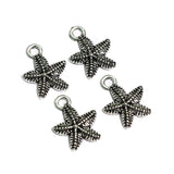 12mm Star Fish German Silver Charms