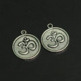 17mm Om German Silver Charms