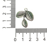 1 Inch Leaf German Silver Charms