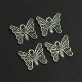 13x15mm Butterfly German Silver Charms