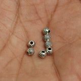 4mm German Silver Round Beads