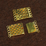 2 Pcs, 2.5 Cm Golden 5 Strings Brass Connectors