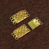 2 Pcs, 2.5 Cm Golden 3 Strings Brass Connectors