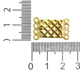 2 Pcs, 2.5 Cm Golden 4 Strings Brass Connectors