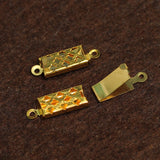2 Pcs, 2.5 Cm Golden 1 String Brass Connectors