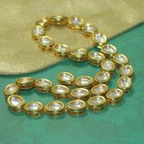 15 Pcs, 13mm Golden Meenakari Kundan Kadi Chain Golden